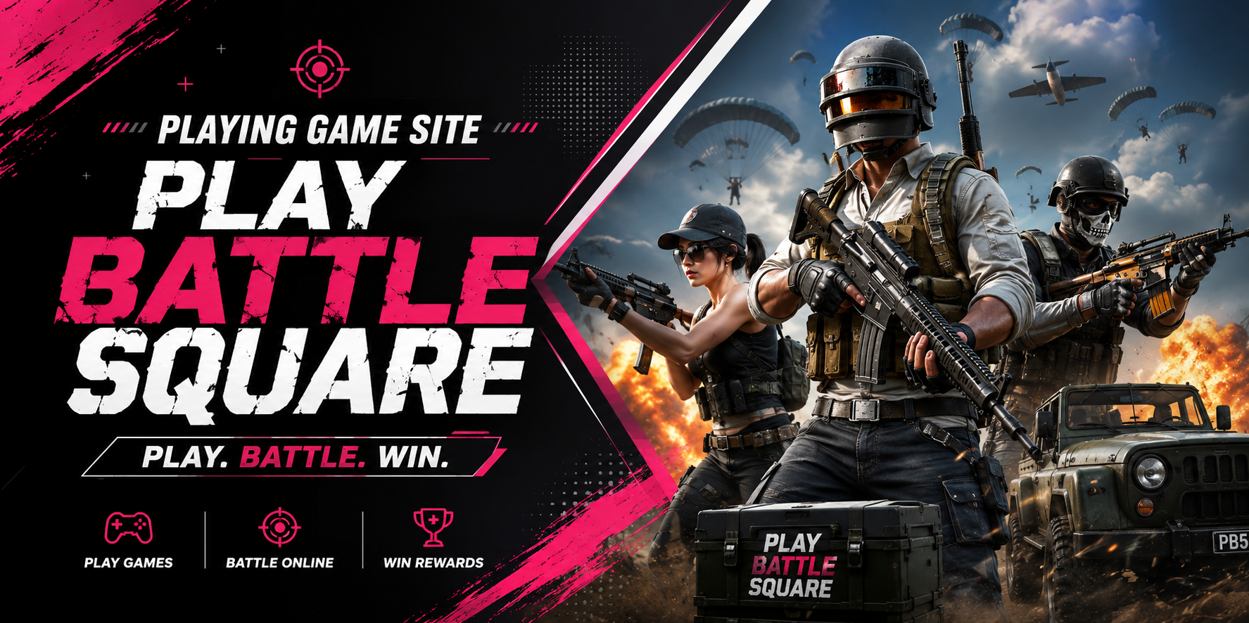 Playing Game Site PlayBattleSquare